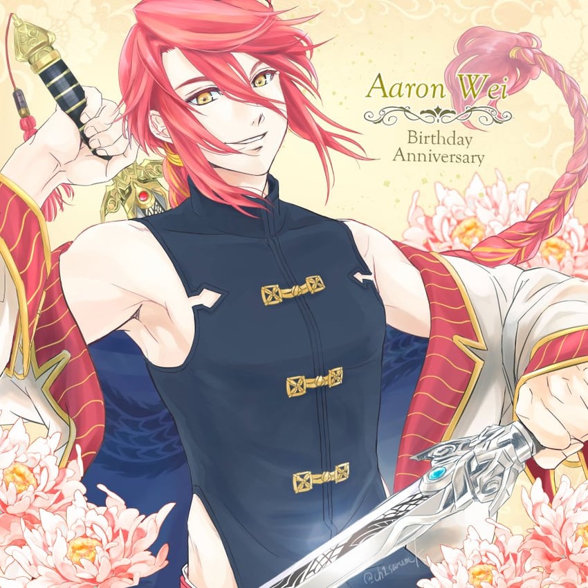 aaron wei (eiyuu densetsu and 2 more) drawn by chisarune