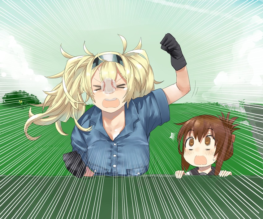 inazuma and gambier bay (kantai collection) drawn by aima_imoko