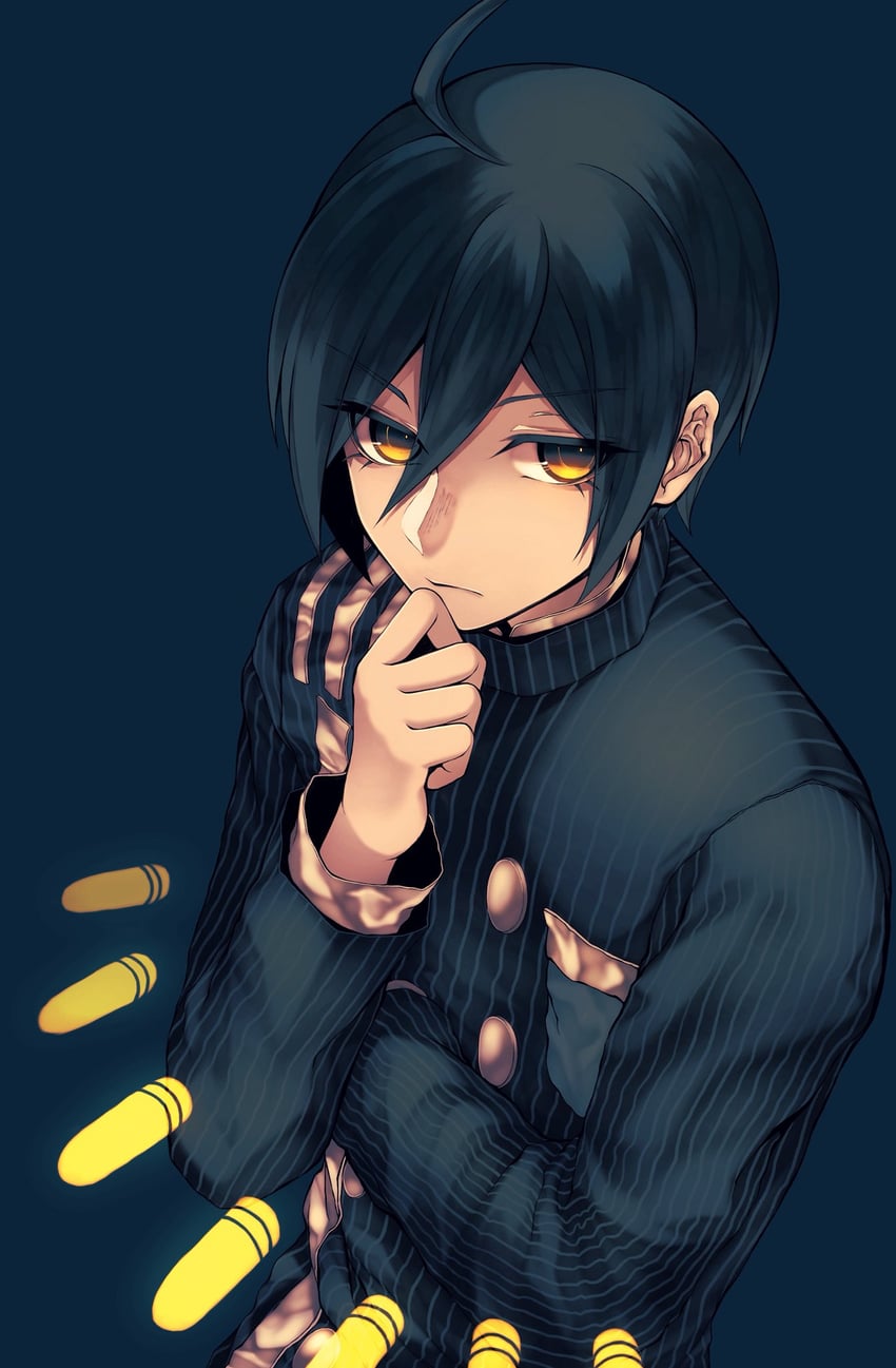 saihara shuichi (danganronpa and 1 more) drawn by poporo_v3