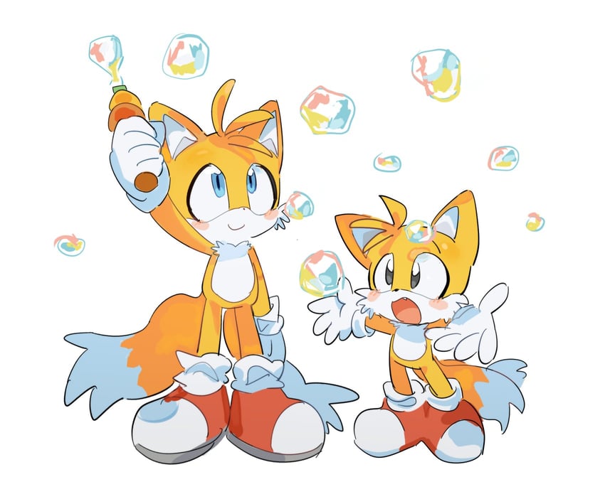 tails and classic tails (sonic and 1 more) drawn by snti_82