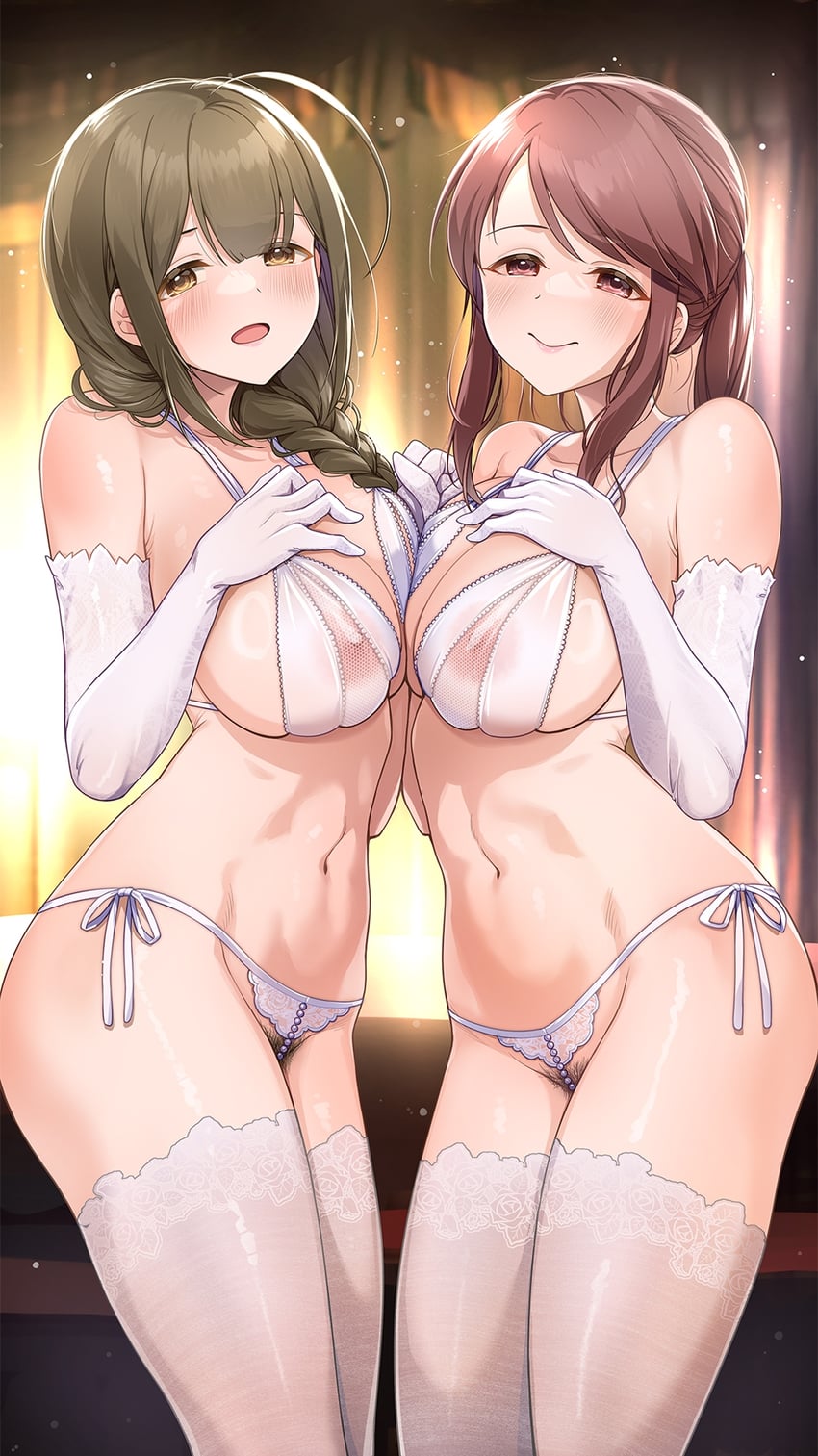 kuwayama chiyuki and mifune miyu (idolmaster and 2 more) drawn by mk_(mod0)