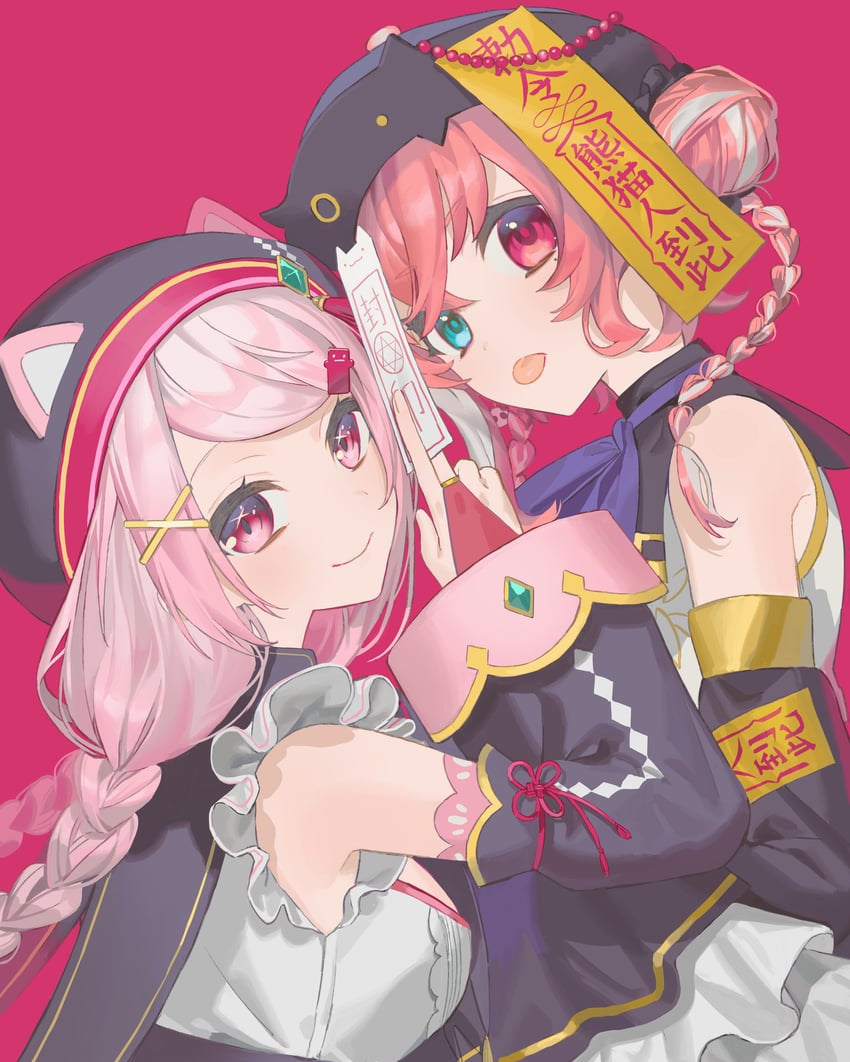 shiina yuika and sasaki saku (nijisanji) drawn by torino_kawazu