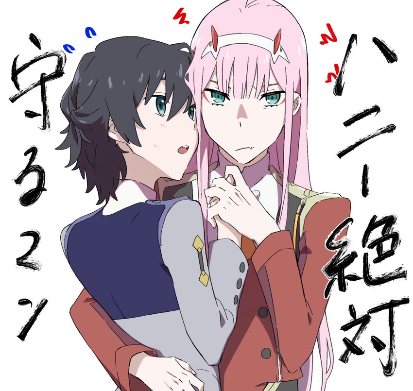 zero two and hiro (darling in the franxx) drawn by leje39