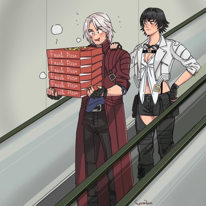 dante and lady (devil may cry and 1 more) drawn by jumpoon