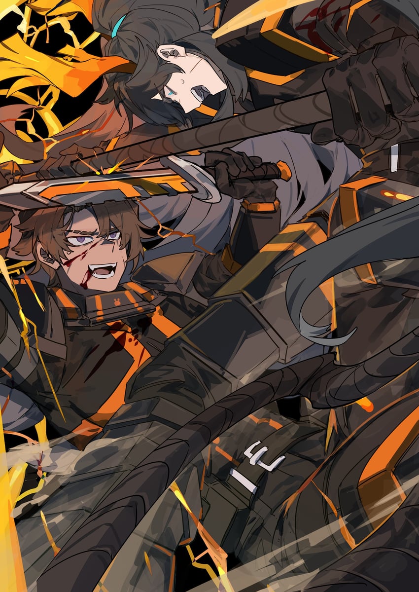 hong lu and heathcliff (project moon and 1 more) drawn by itokenaikei
