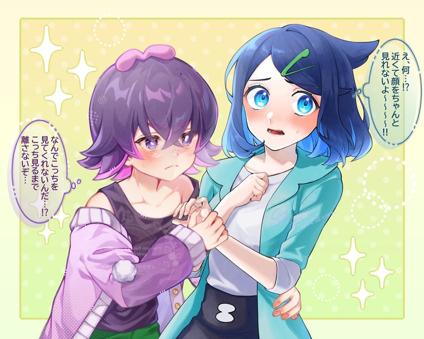 liko and dot (pokemon and 1 more) drawn by qiu_lin and shikamori_kodama