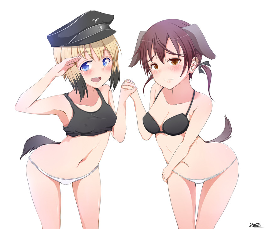 erica hartmann and gertrud barkhorn (world witches series and 1 more) drawn by jay87k