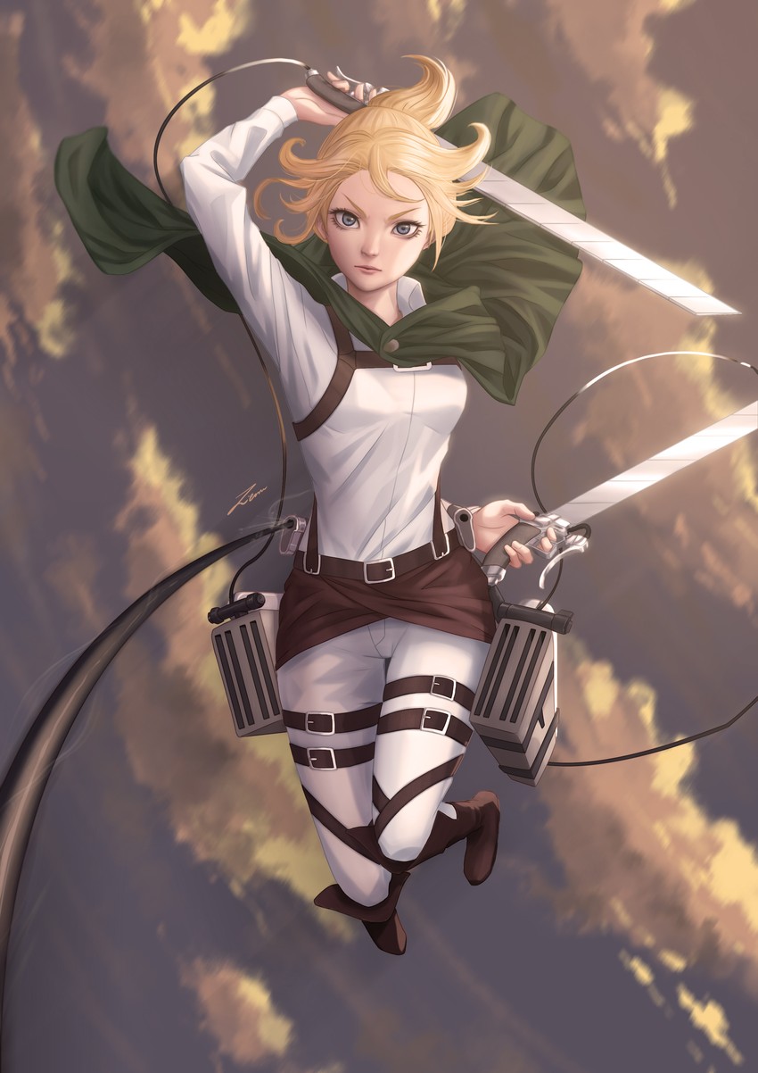 krista lenz (shingeki no kyojin) drawn by zienu