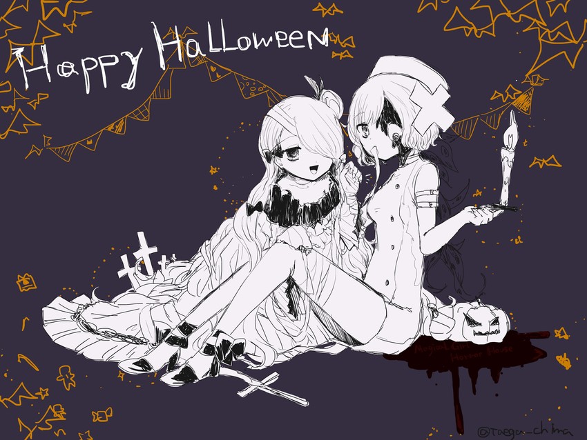 shadowgale and pfle (mahou shoujo ikusei keikaku) drawn by taega_chima