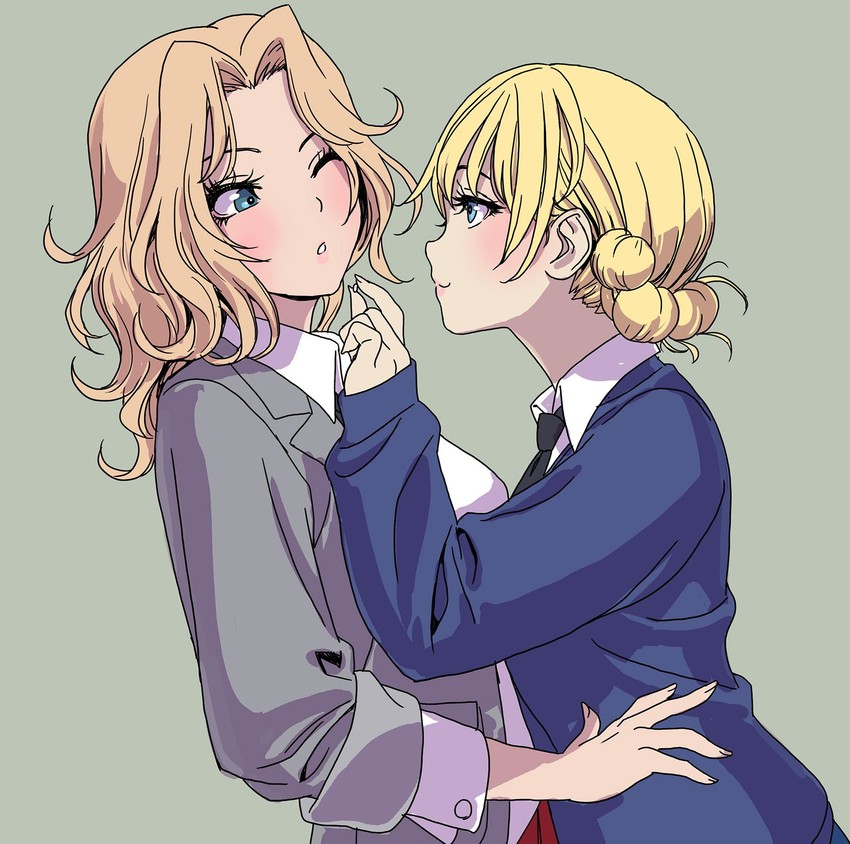 darjeeling and kay (girls und panzer) drawn by yamashita_shun'ya