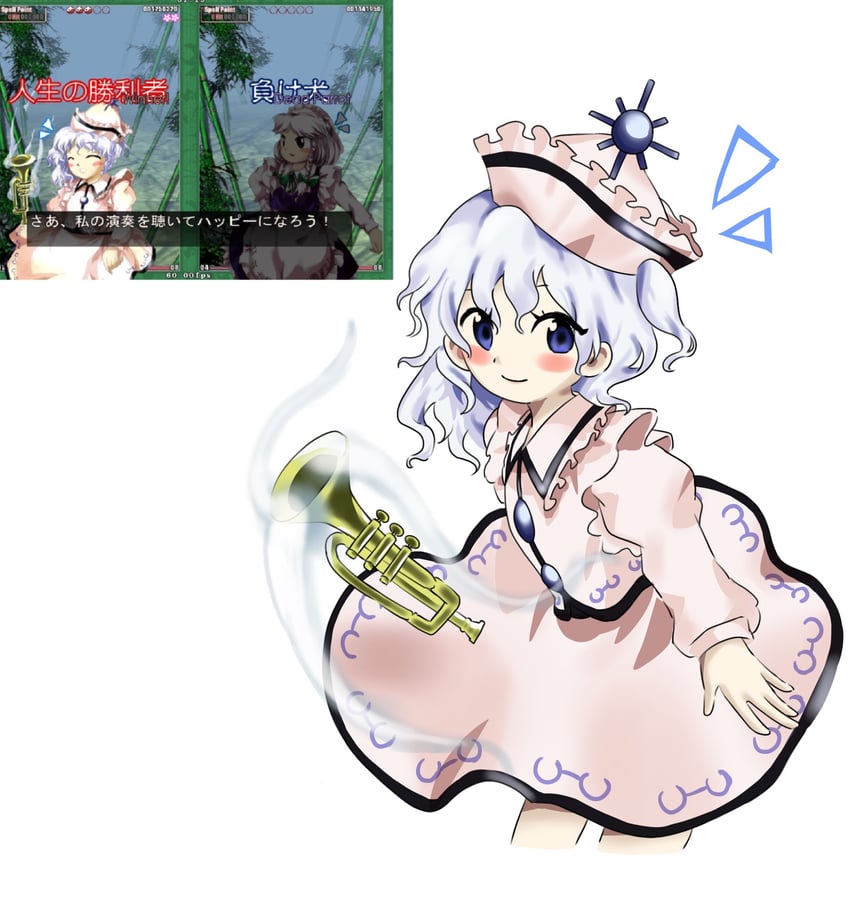 merlin prismriver (touhou) drawn by rakugakiman2222