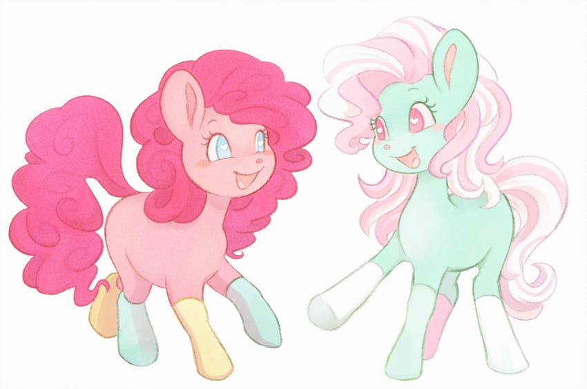pinkie pie and minty (my little pony and 1 more) drawn by doekis