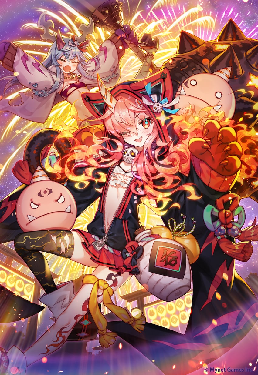 shuten and ibaraki (age of ishtaria) drawn by munlu_(wolupus)