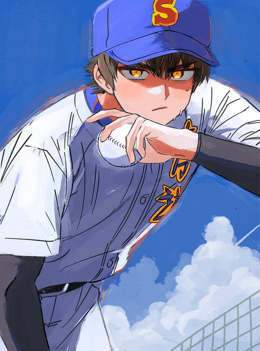 sawamura eijun (ace of diamond) drawn by sono_(sanch1_88)