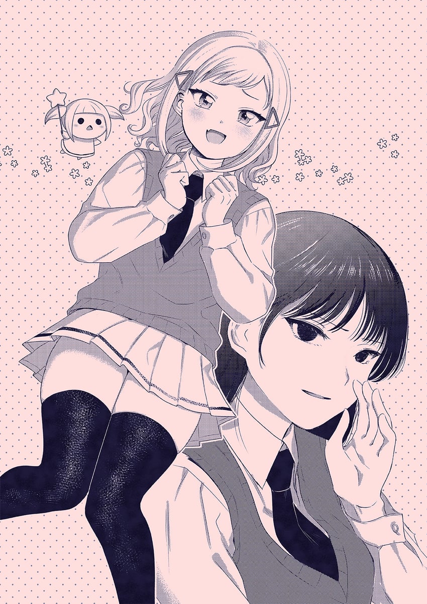 minami koharu, mima sachi, and futaki shiki (watashi ga motenai no wa dou kangaetemo omaera ga warui!) drawn by yoshipi
