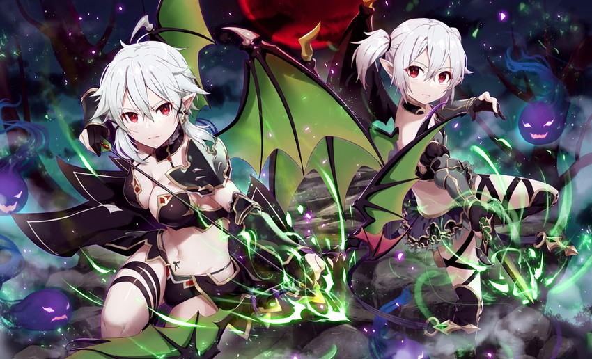 sinon and silica (sword art online and 1 more) drawn by gabiran