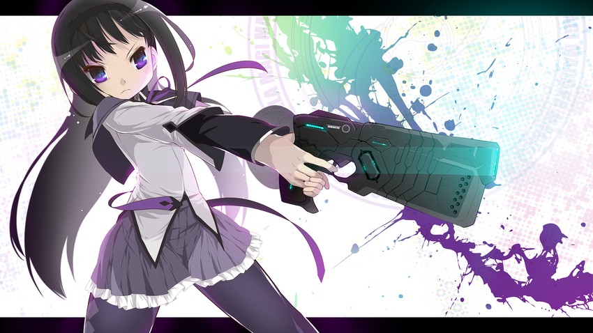 akemi homura and urobuchi gen (mahou shoujo madoka magica and 1 more) drawn by kuro_chairo_no_neko