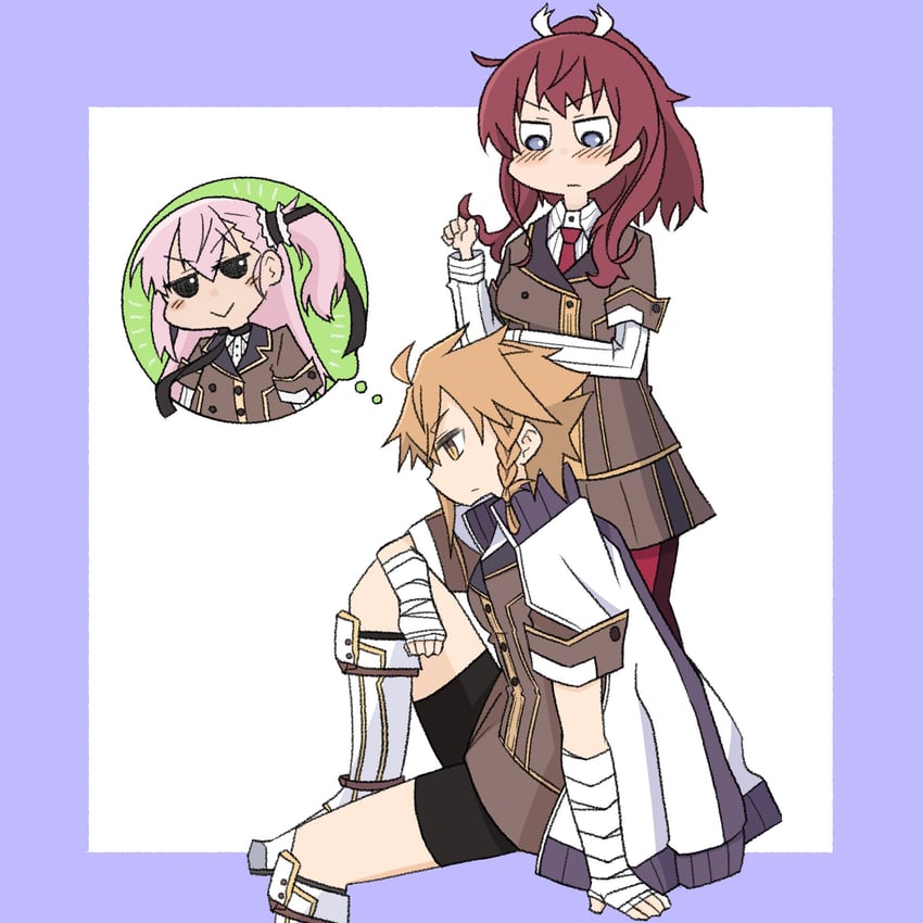 shidou maki, tsubakuro yume, and konohana suzuka (toji no miko) drawn by kazuemon