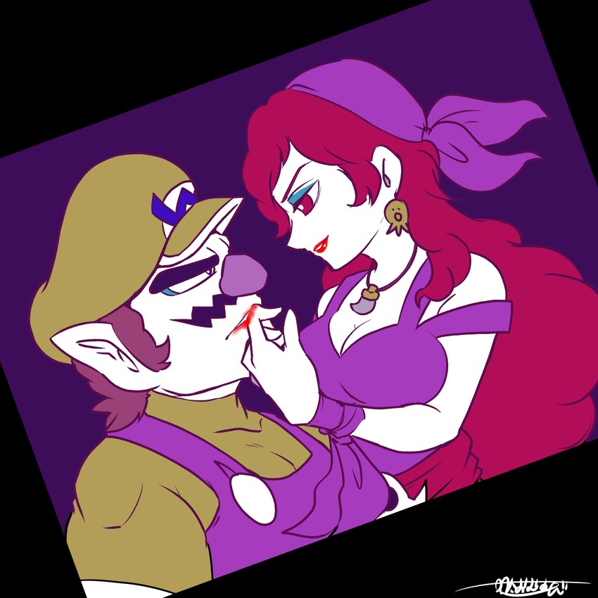 wario and captain syrup (wario land and 1 more) drawn by omu_(sinsindan)