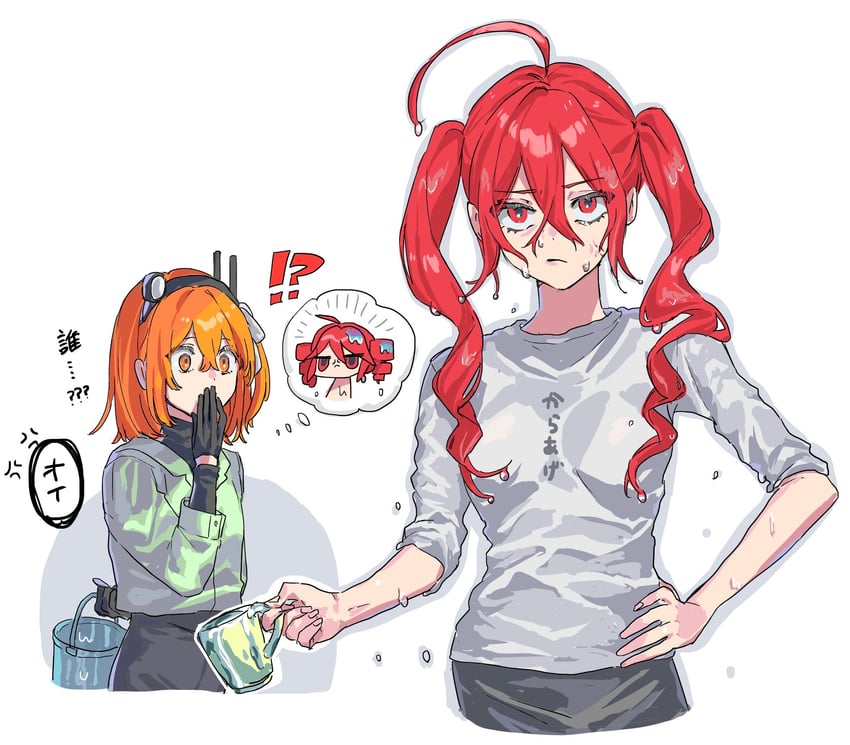 kasane teto and adachi rei (utau and 1 more) drawn by iwashi_(wawaisi_iwasi)