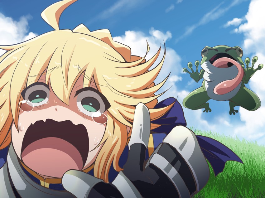 artoria pendragon and saber (fate and 1 more) drawn by fujitaka_nasu