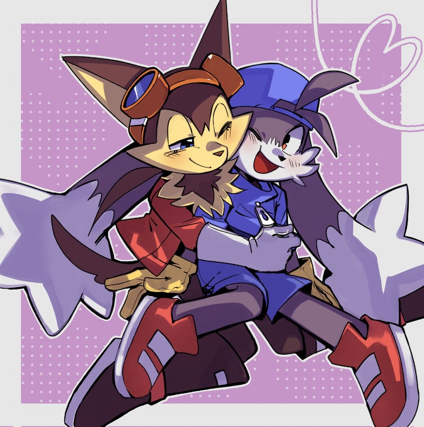 klonoa and guntz (kaze no klonoa) drawn by knnw_a