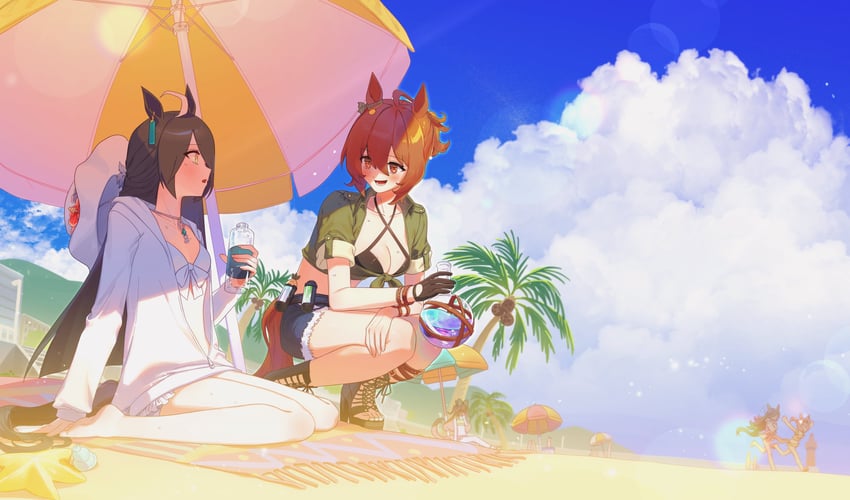 rice shower, agnes digital, haru urara, agnes tachyon, and manhattan cafe (umamusume) drawn by cafetakki_uma