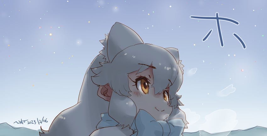 arctic fox (kemono friends) drawn by nyororiso_(muyaa)