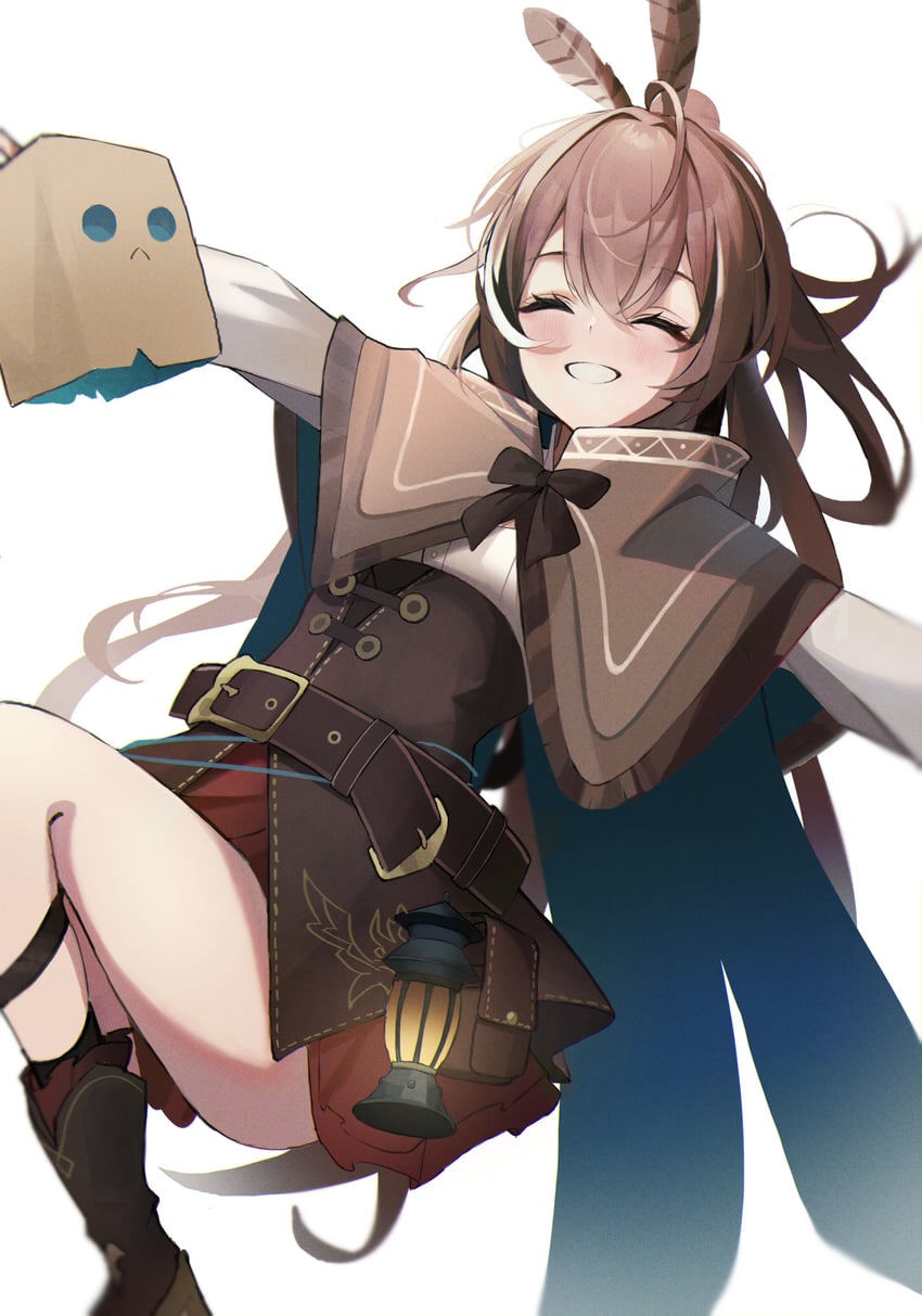 nanashi mumei and friend (hololive and 1 more) drawn by mukana_meme