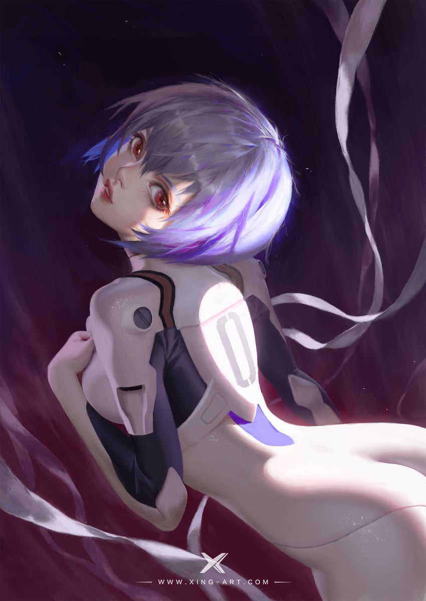 ayanami rei (neon genesis evangelion and 2 more) drawn by y_xun