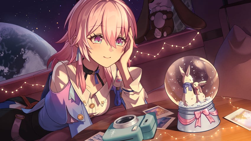 march 7th and pom-pom (honkai and 1 more) drawn by kizaminori