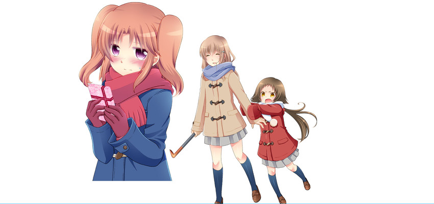 yonomori kobeni, mitsumine mashiro, and yonomori benio (mikakunin de shinkoukei) drawn by arai_cherry