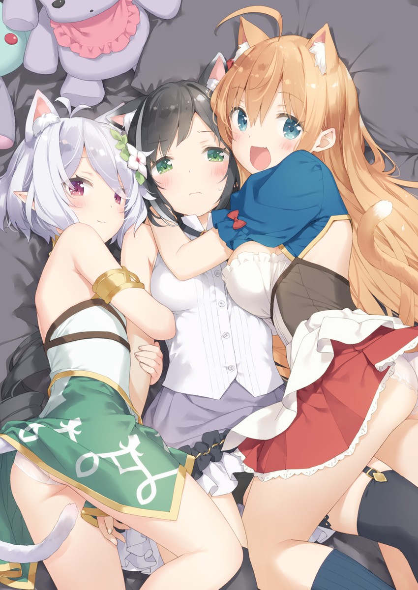 karyl, kokkoro, and pecorine (princess connect!) drawn by kani_biimu