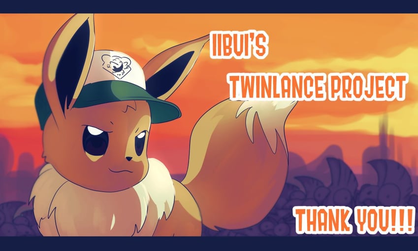 eevee and chum (pokemon and 1 more) drawn by sessk0