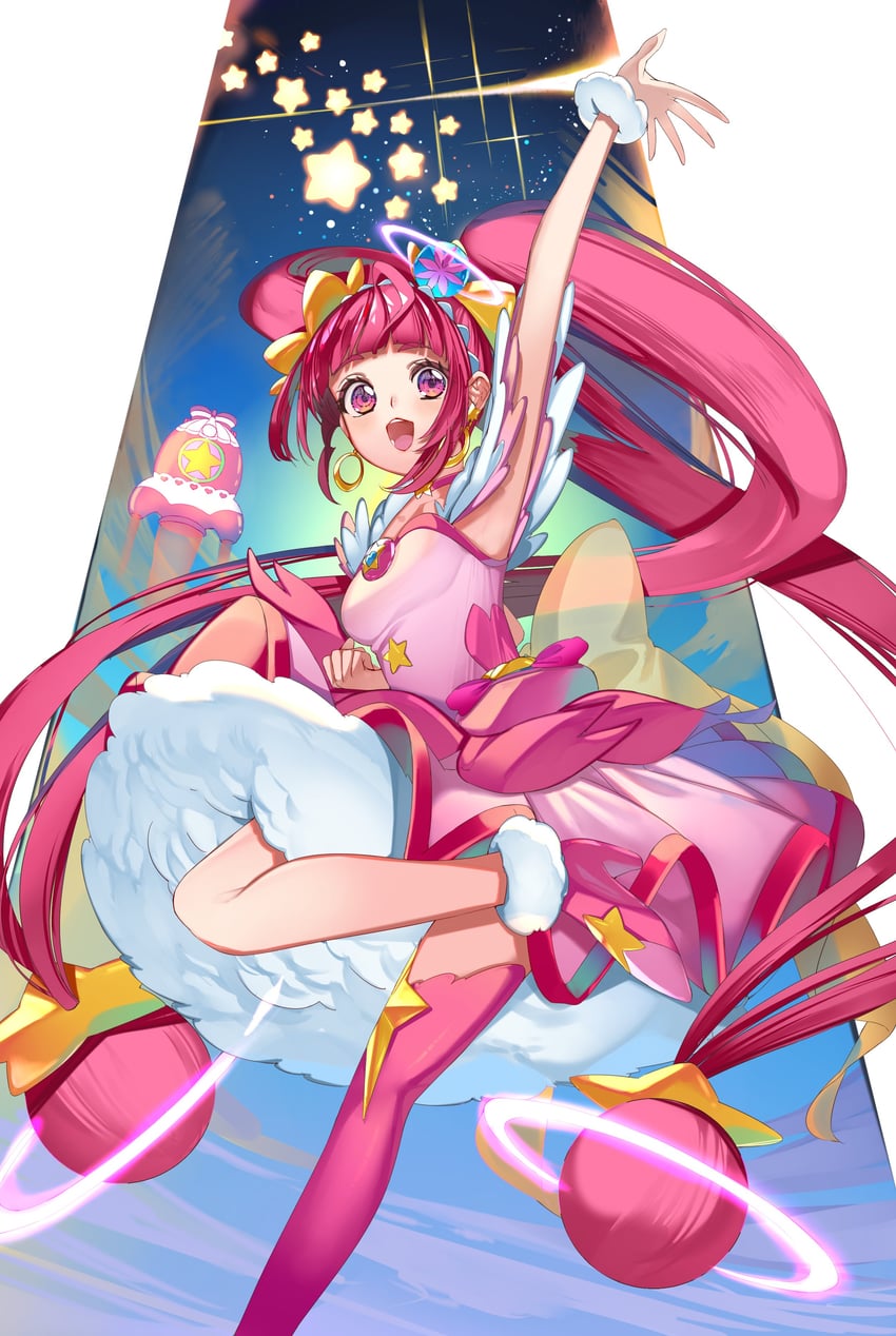 hoshina hikaru and cure star (precure and 1 more) drawn by yuutarou_(fukiiincho)