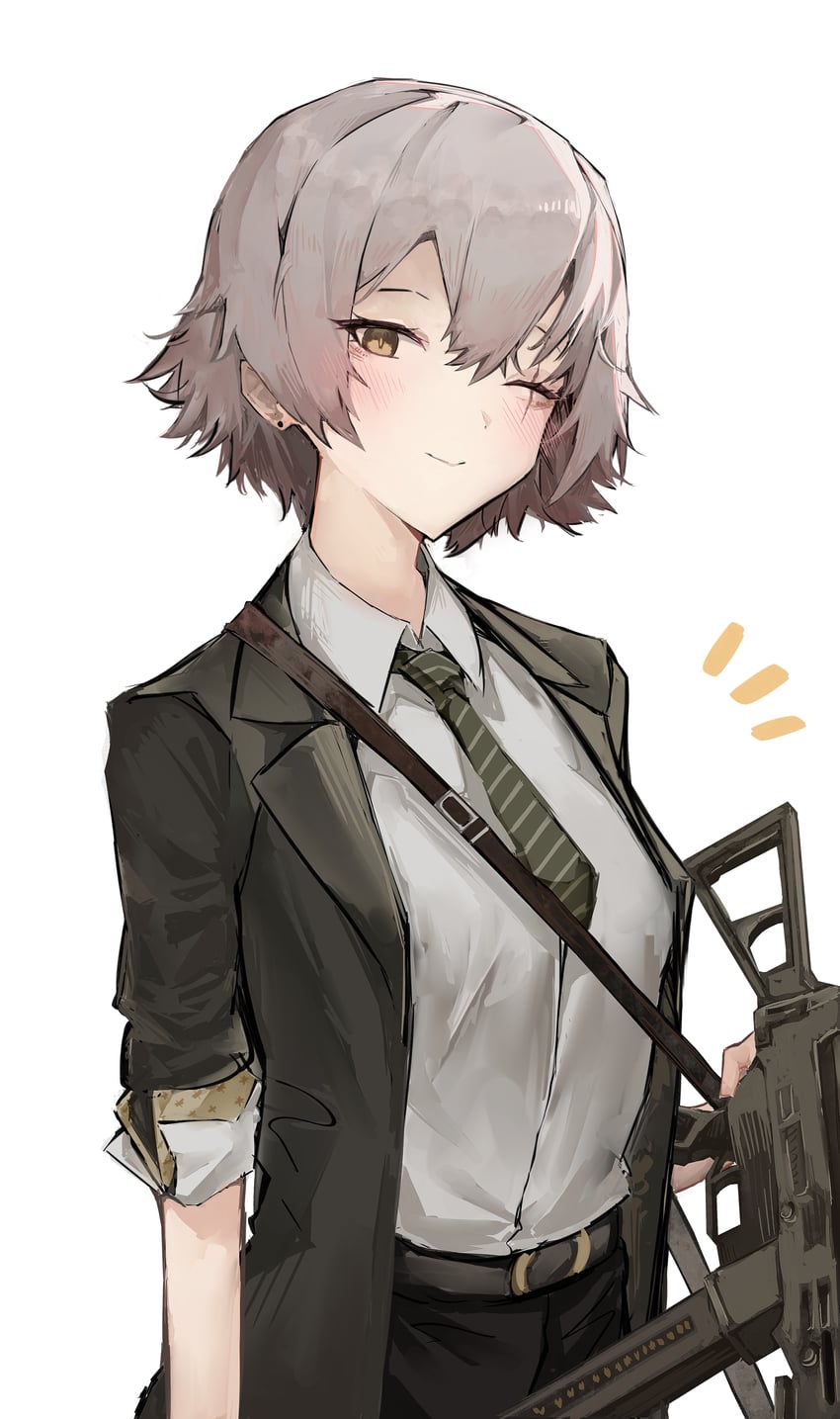 ump45 and leva (girls' frontline and 1 more) drawn by hato_(hatotoou)