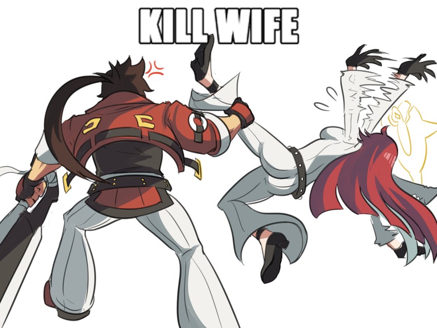 jack-o' valentine and sol badguy (guilty gear and 1 more) drawn by tina_fate