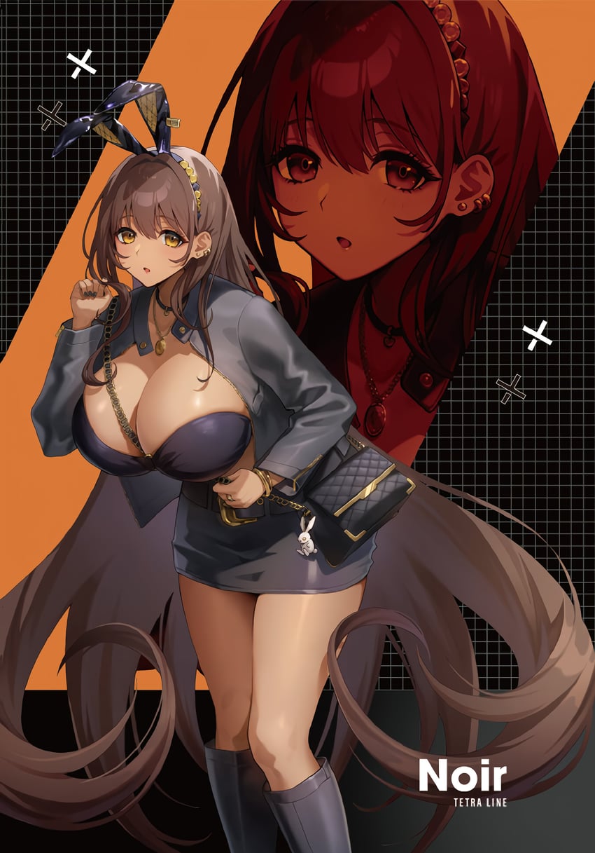 noir (goddess of victory: nikke and 1 more) drawn by hakasesuicchi