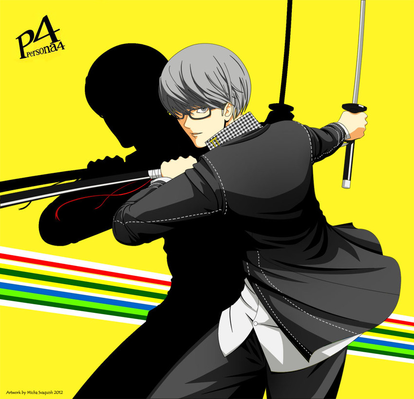 narukami yu (persona and 1 more) drawn by micha_svaquish
