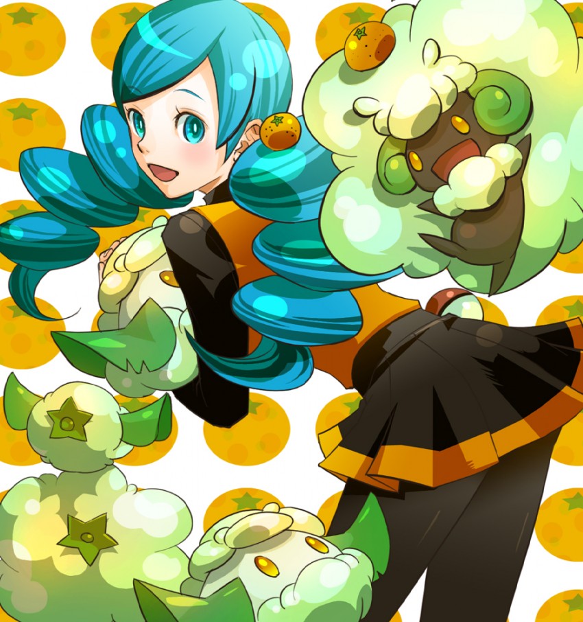 whimsicott, cottonee, and ace trainer (pokemon and 1 more) drawn by kabu_kabu