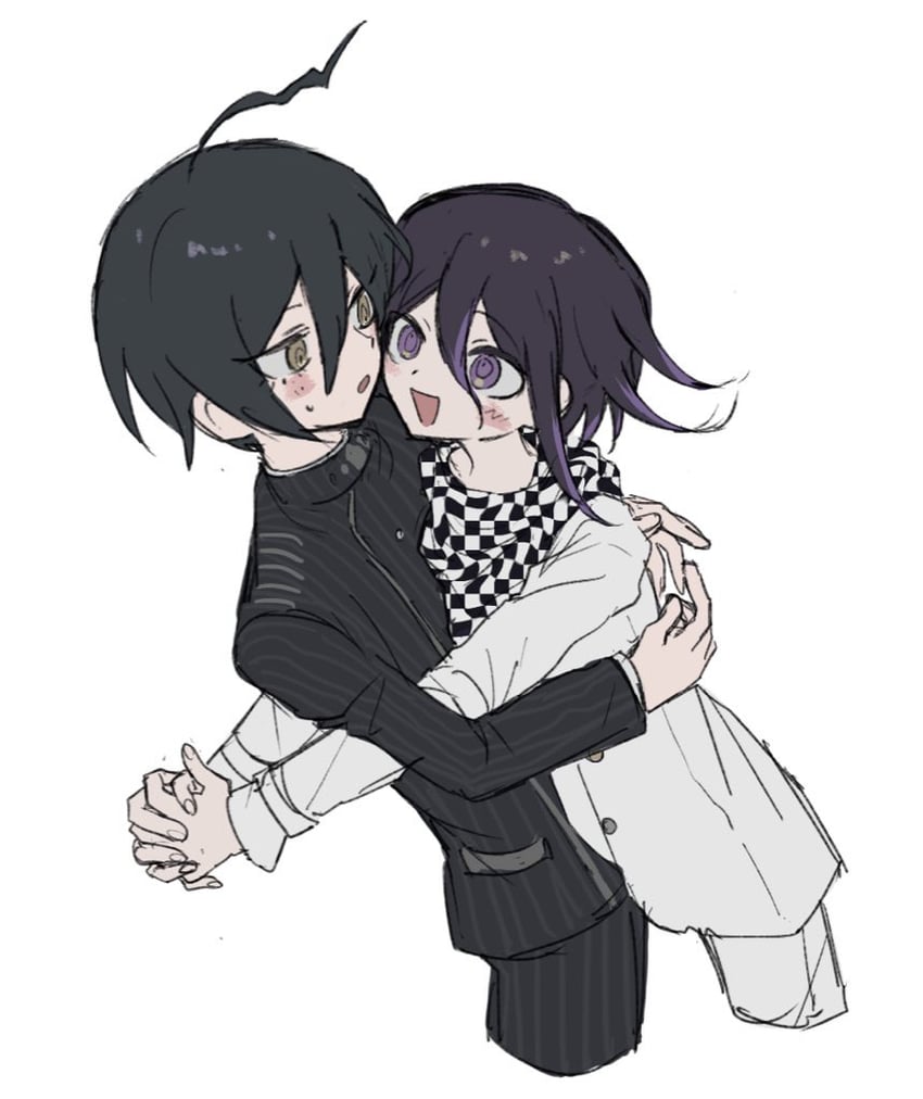 oma kokichi and saihara shuichi (danganronpa and 1 more) drawn by xxxo_oxxx
