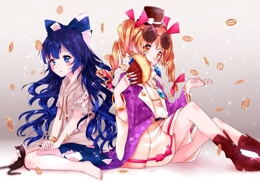 yorigami shion and yorigami jo'on (touhou and 1 more) drawn by yuikannon