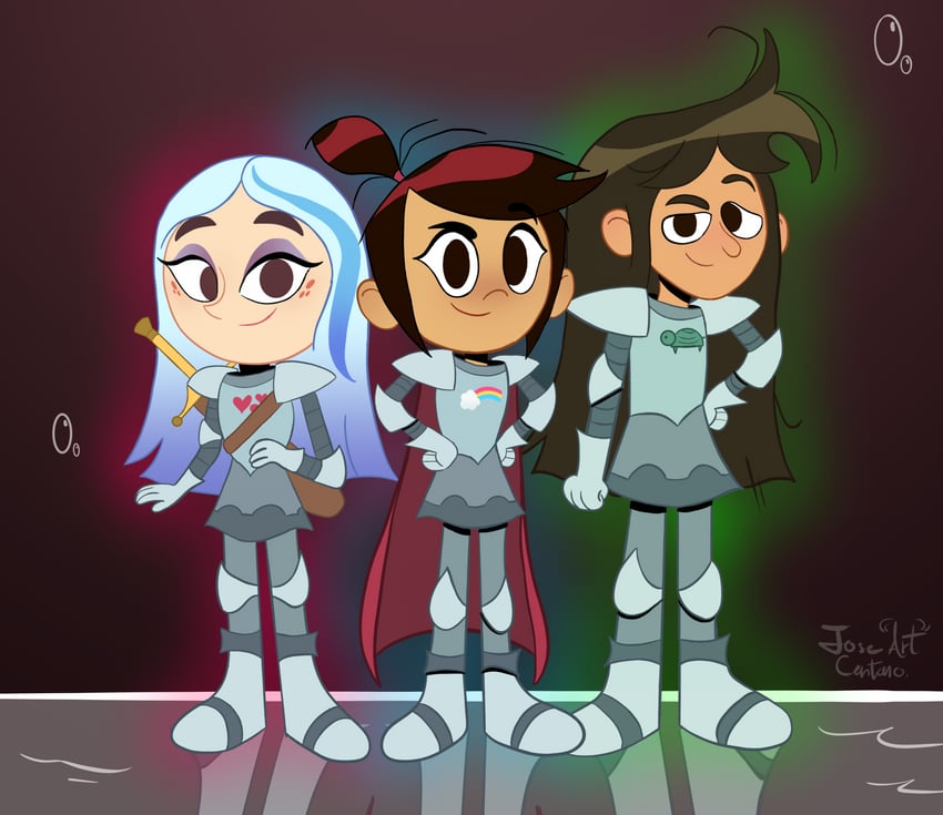 andrea davenport, molly mcgee, and libby stein-torres (the ghost and molly mcgee) drawn by joseartcentenoofficial
