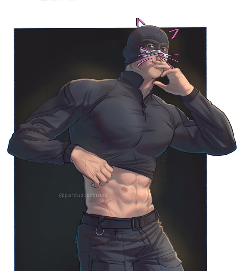 ghost (call of duty and 1 more) drawn by parduspardusss