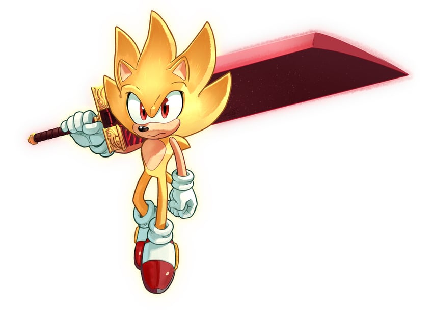 sonic the hedgehog and super sonic (sonic and 1 more) drawn by aideneye99