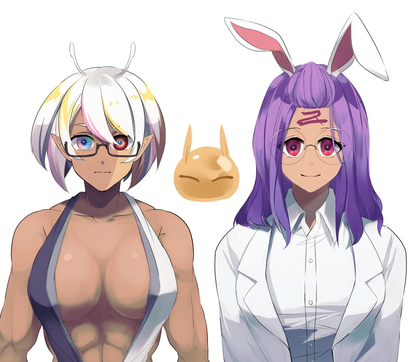 rider and ericht (isekai monogatari series and 2 more) drawn by tsang_fei
