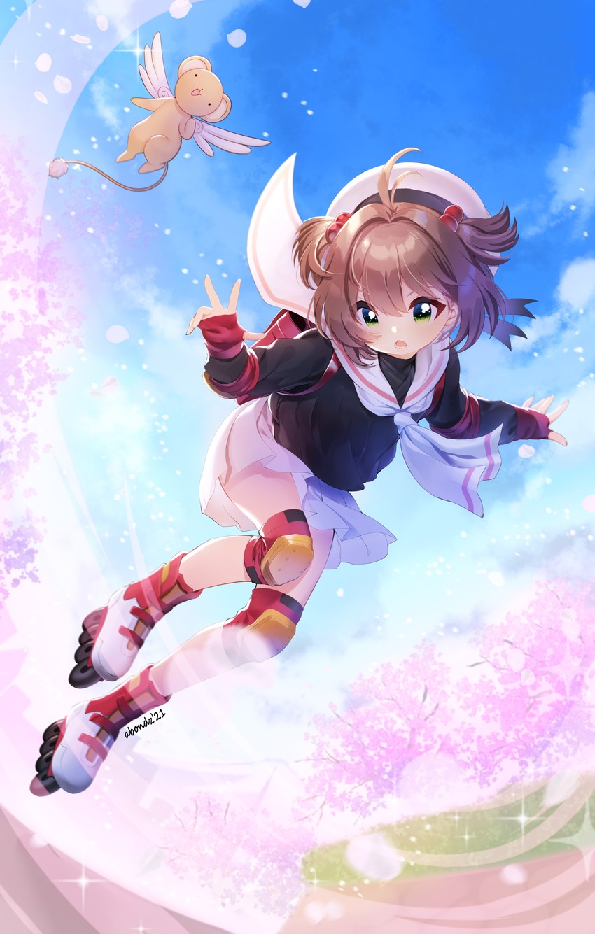 kinomoto sakura and kero (cardcaptor sakura) drawn by abondz
