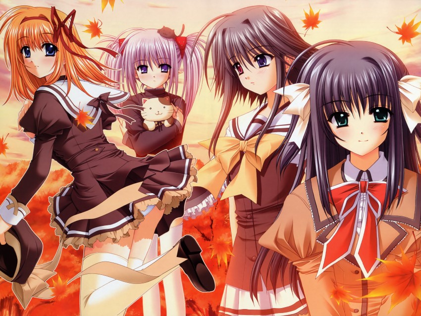 fuyou kaede, primula, mayumi thyme, and yae sakura (shuffle! and 1 more) drawn by nishimata_aoi