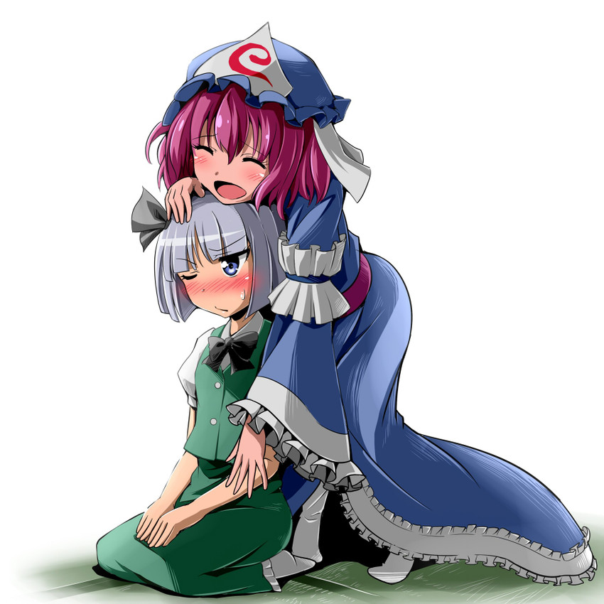 konpaku youmu and saigyouji yuyuko (touhou) drawn by kayama_kenji