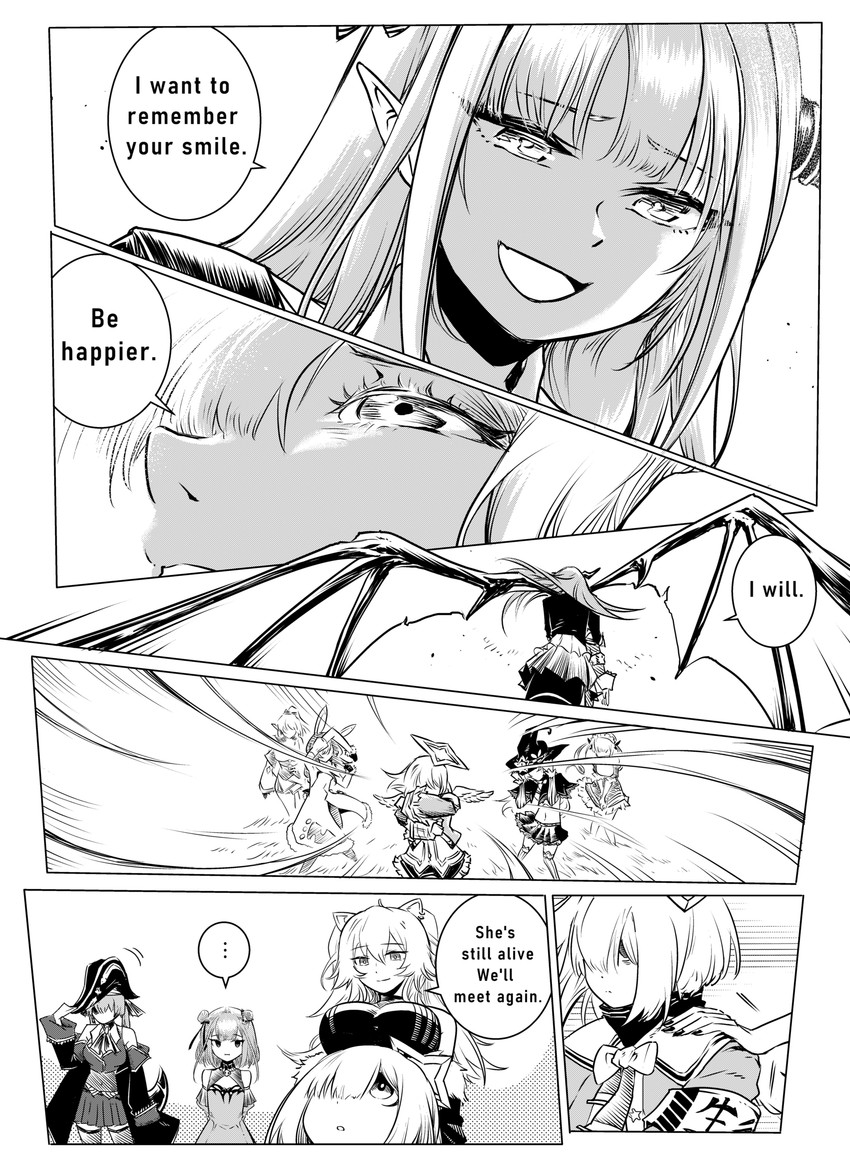 houshou marine, usada pekora, minato aqua, amane kanata, shishiro botan, and 4 more (hololive) drawn by arahiko